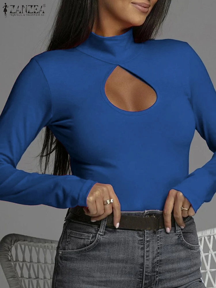 

Женская юбка с вырезами, сексуальные однотонные топы для вечевечерние, весна 2022, облегающие футболки с длинным рукавом, праздничная Повседн...