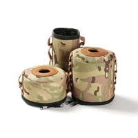 quality zipper outdoor camping mini gas tank set long can gas tank insulation cover multiple compatibility camouflage