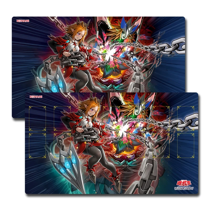 Фото Игровой коврик Yugioh Elvennotes Maddening Rhapsodia Yu-Gi-Oh! TCG OCG Коллекционные карточные игры Коврик Duel Plate Резиновый коврик для карт Коврик для мыши №1
