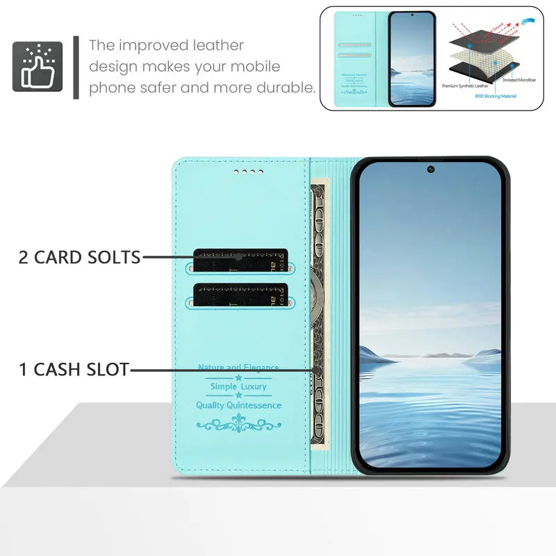 Фото Чехол-книжка RFID из тисненой кожи для Xiaomi 17T Pro 5G 2026 с магнитной застежкой, чехол-бумажник для Xiaomi 17T Mi 17T 17 T Pro №2