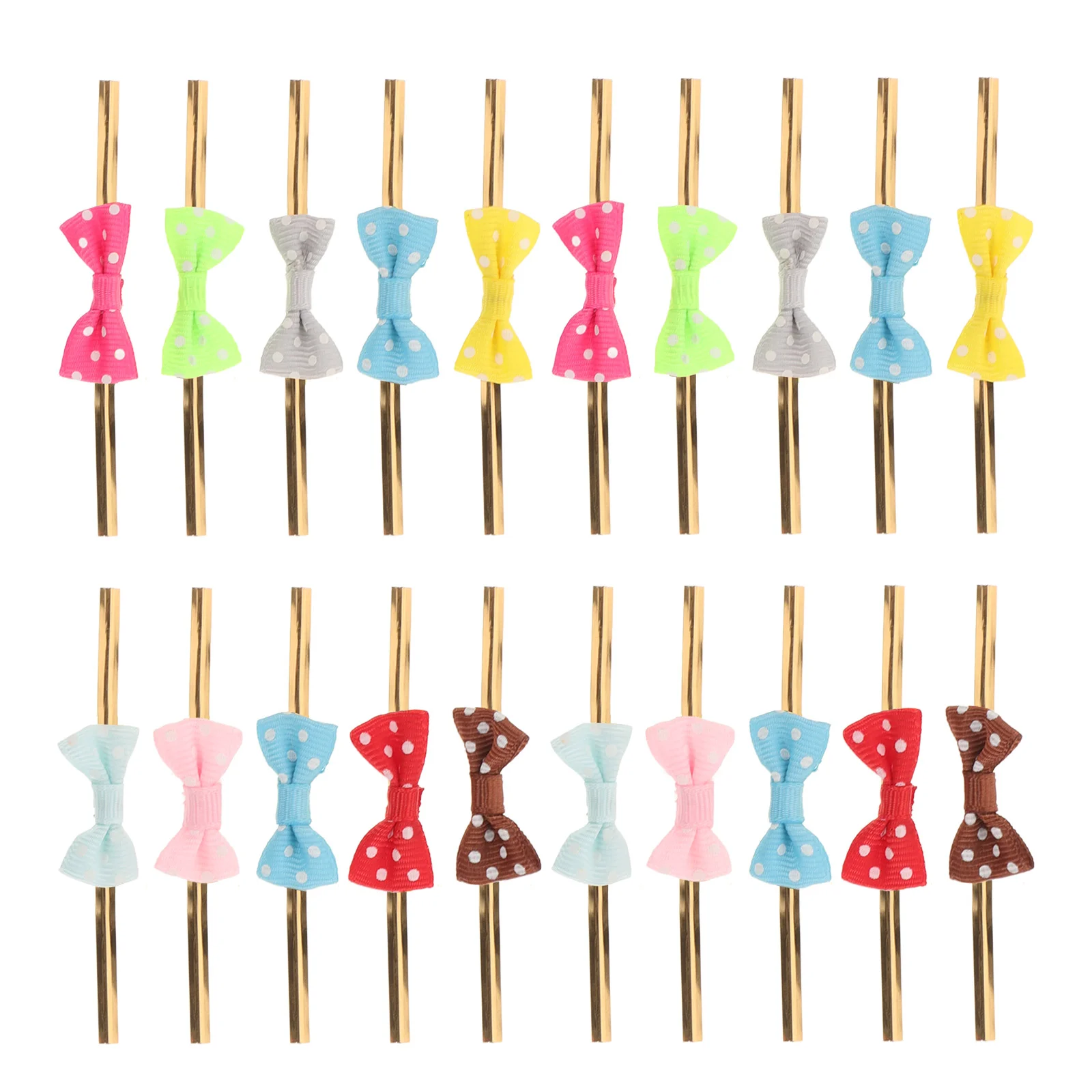 200 шт. ленты с золотыми галстуками предварительно завязанные подарочные бантики