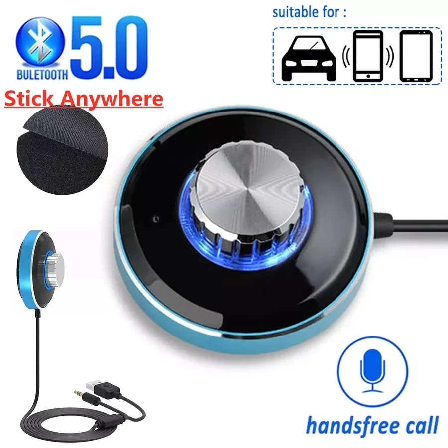

Bluetooth 5.0 Audio Receiver Handsfree Call 3.5mm AUX Jack Stereo Wireless Adapter For Car kit Home Speaker Amplifier Auto ON