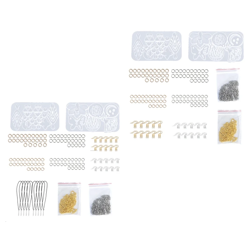 

1 Set Earrings Eardrop Danglers Epoxy Resin Mold Hanging Pendant Silicone Mould DIY Crafts Jewelry Necklace Casting Tool T8DE