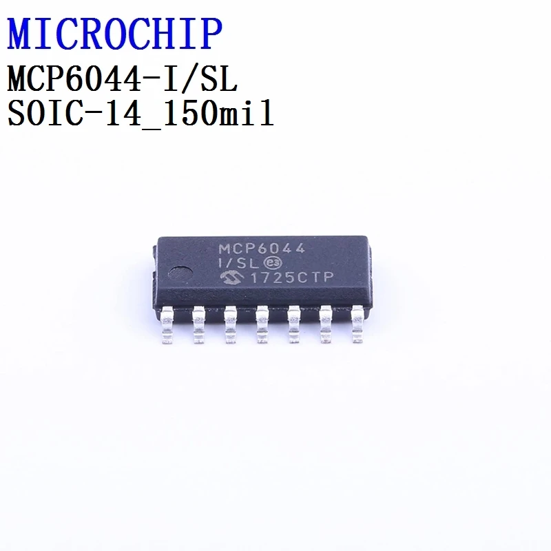 

5/25/250PCS MCP6044-I/SL MCP6044-I/ST MCP604T-I/SL MCP6062-E/SN MCP606T-I/OT MICROCHIP Operational Amplifier