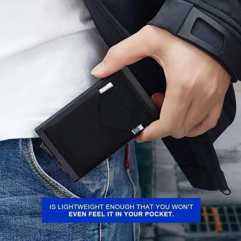 

Pop Up Id Card Male Wallet Mini Package Aluminum Metal Protective Gear Storage Bag Smart Quick Release Women Wallet