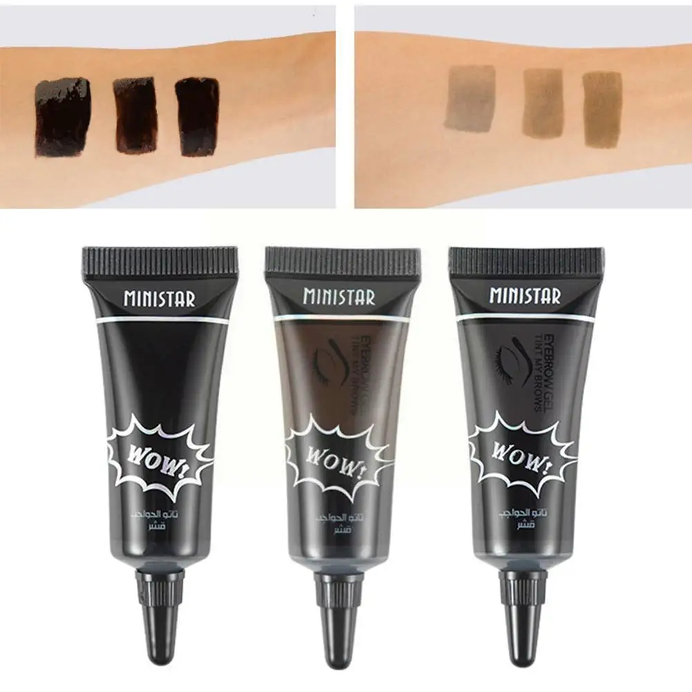 

Waterproof Liquid Henna Eyebrow Tint Gel Long Lasting Tattoo Eyebrow Brown Enhancer Peel Off Makeup Color Q2i0