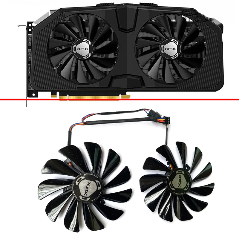 

NEW Cooling 95MM 2PCS FDC10U12S9-C 4PIN GPU Cooler Graphics RX5500 XT Fan XFX Radeon RX 5600 5700 XT RAW II Graphic Cards Fans