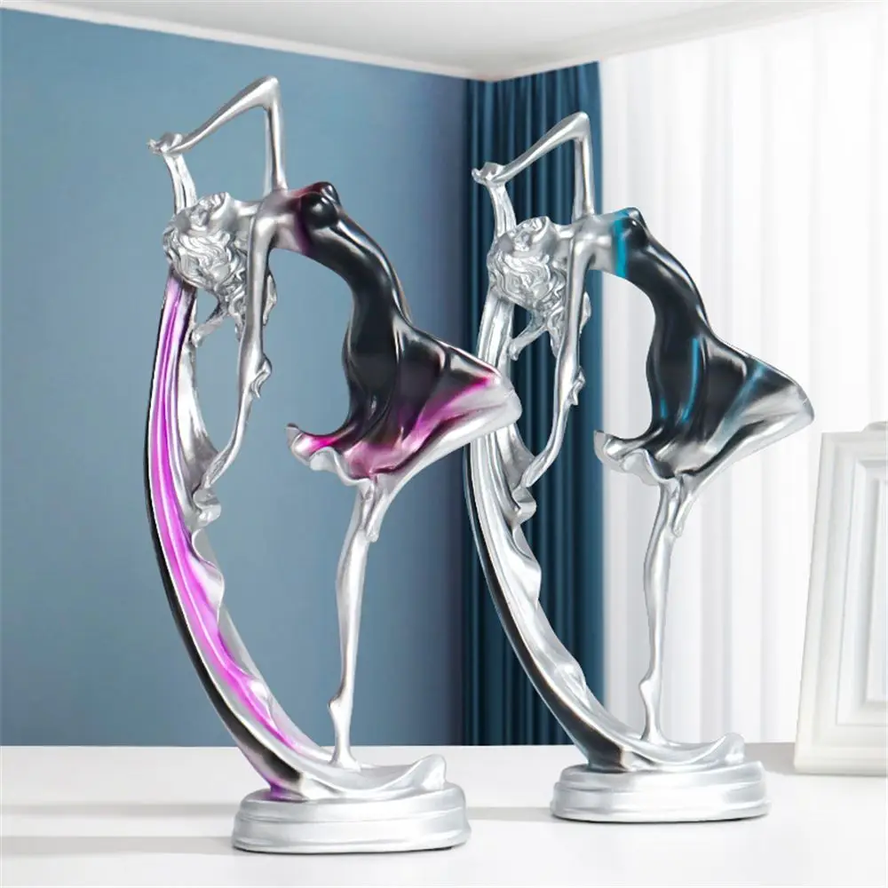 

Gift Ornaments Home Office Figurines Dancing Girl Sculptures Resin Craft Statue