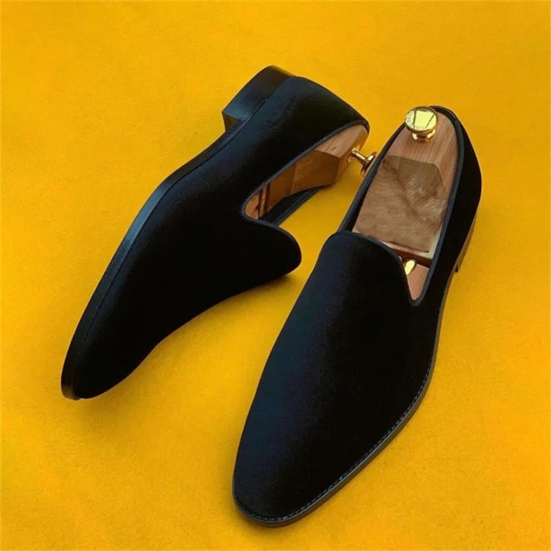 

Men Loafers Shoes Suede Low-heeled Sid Cor Comfortle Casual Retro Wear Fashion Everyday All-match Classic Shoes