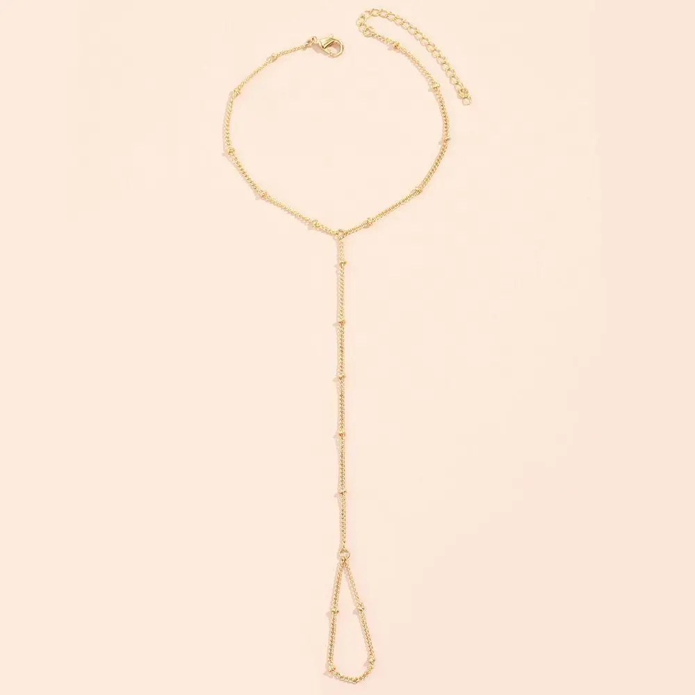 Простой кулон в форме сердца цепочка браслет звено соединение Золотое