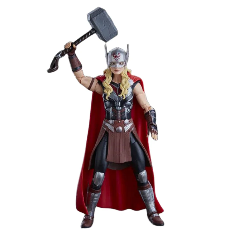 

Marvel Cartoon Anime Thor Movie Love and Thunder Thor Jane Foster Female Thor 6 Inch Movable Doll Model Cute Hand-made Toy Gift