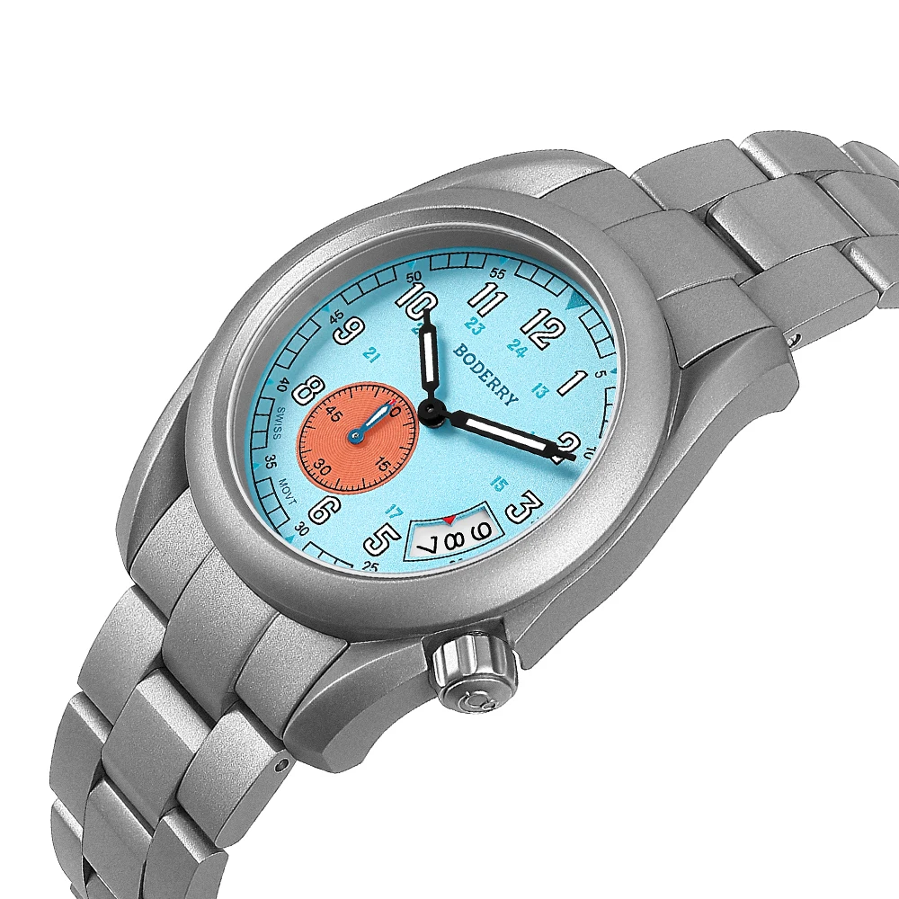 Boderry Field Watch Титановые кварцевые часы VOYAGER 38 Мужские водонепроницаемые часы 100 м Военные спортивные светящиеся деловые наручные часы (art.: 3920caec53063) - 3920caec53063