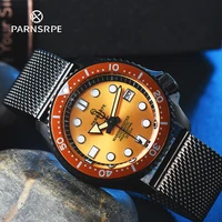 parnsrpe automatic watch mens nh35a mens mechanical watch sapphire super c3 luminous dial diving watch 50m