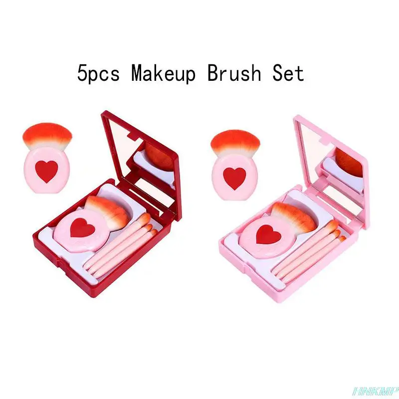 

5Pcs Makeup Brushes Tool Set Cosmetic Eye Shadow Foundation Blush Tool Create An Array Of Different Looks