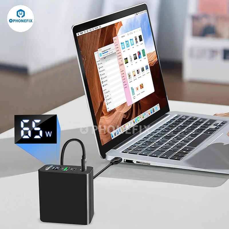 i-Helper 65 Вт GaN Настенное зарядное устройство для настольной лампы Power Bank