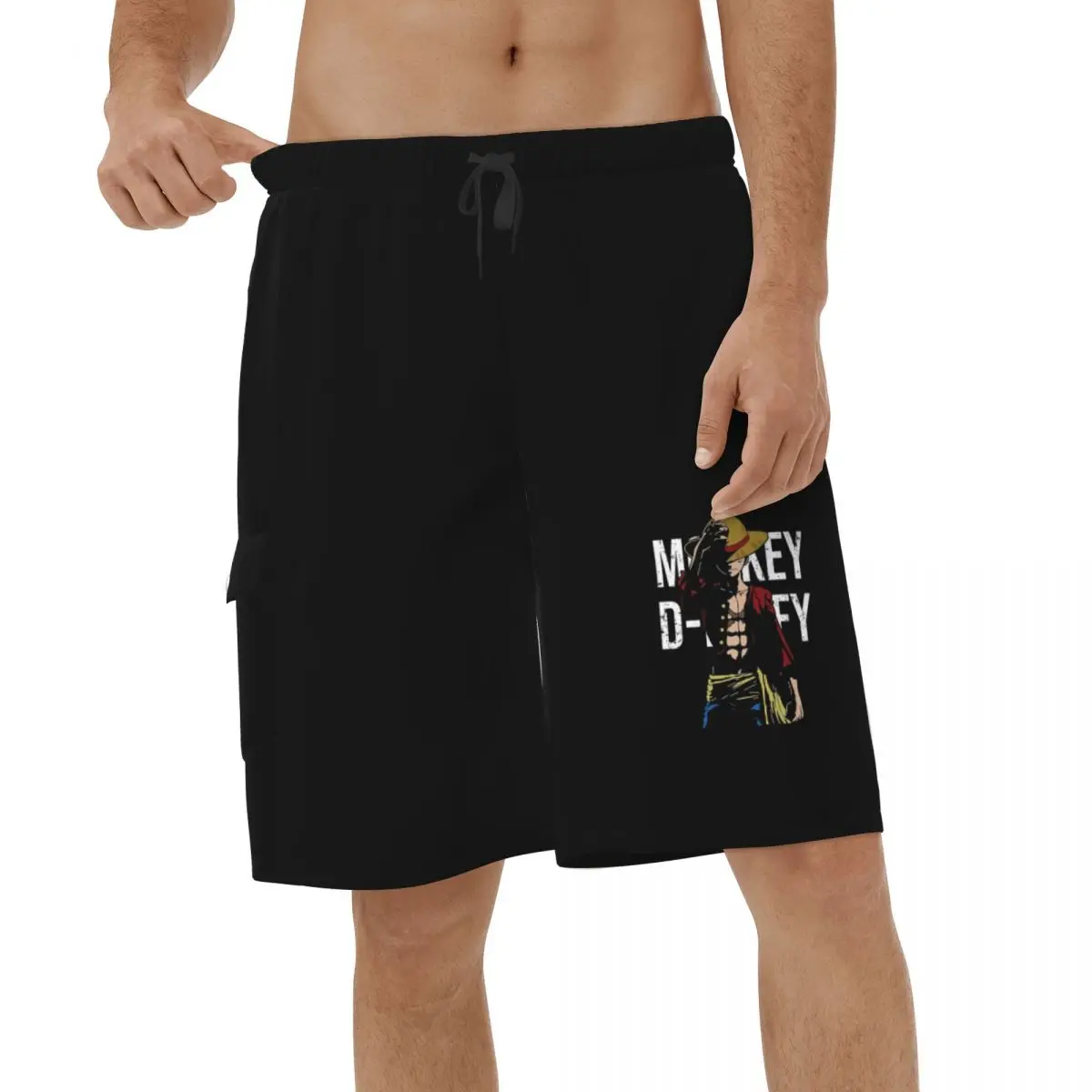 

Casual Luffy One Piece Men 3D Printed Beach Shorts Running Board Shorts Vacation Swimsuits Male Breathable Short Pants
