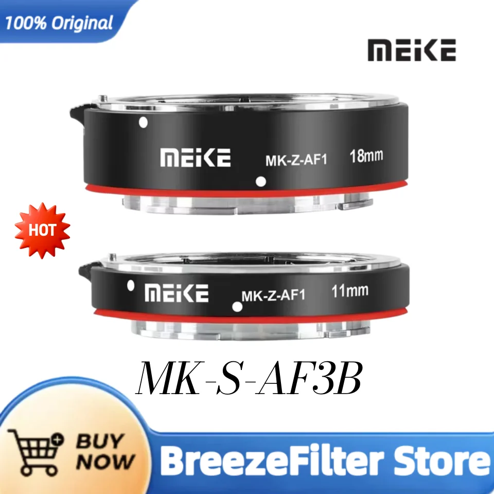 Фото Металлический адаптер-переходник Meike MK-Z-AF1 для макросъемки с автофокусом, 11 мм и 18 мм, для Nikon Z-Mount Z5 Z50 Z50II Z6 Z6II Z7 Z7II ZFC №3