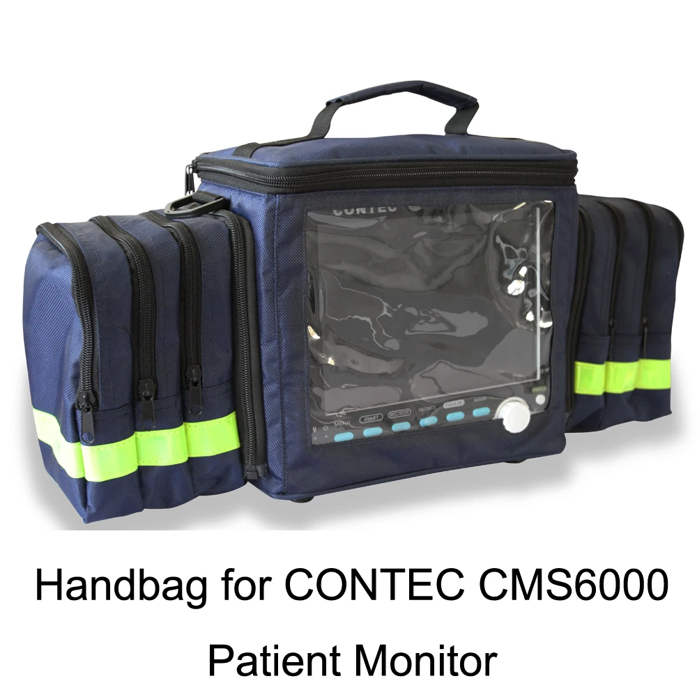 

Handbag for 8" Patient Monitor CONTEC CMS6000 CMS6000C CMS6800 H5 ICU Vital Signs Monitor Carrying Bag (random color)