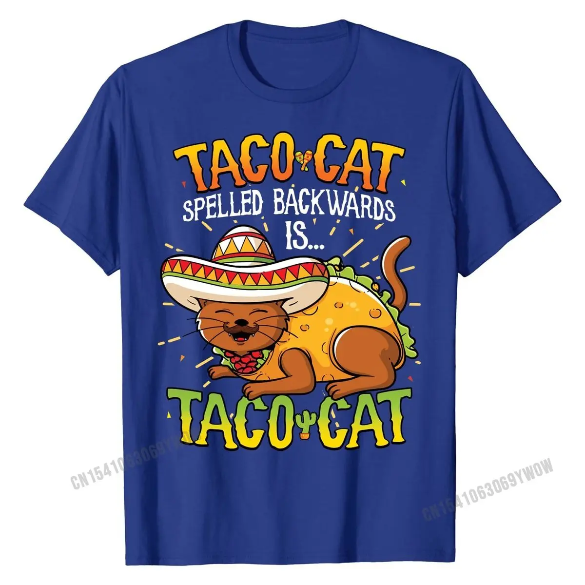 

Taco Cat Spelled Backwards Is Taco Cat Shirt Funny Gift New Arrival Slim Fit Top T-shirts Cotton Men's Tops & Tees Slim Fit