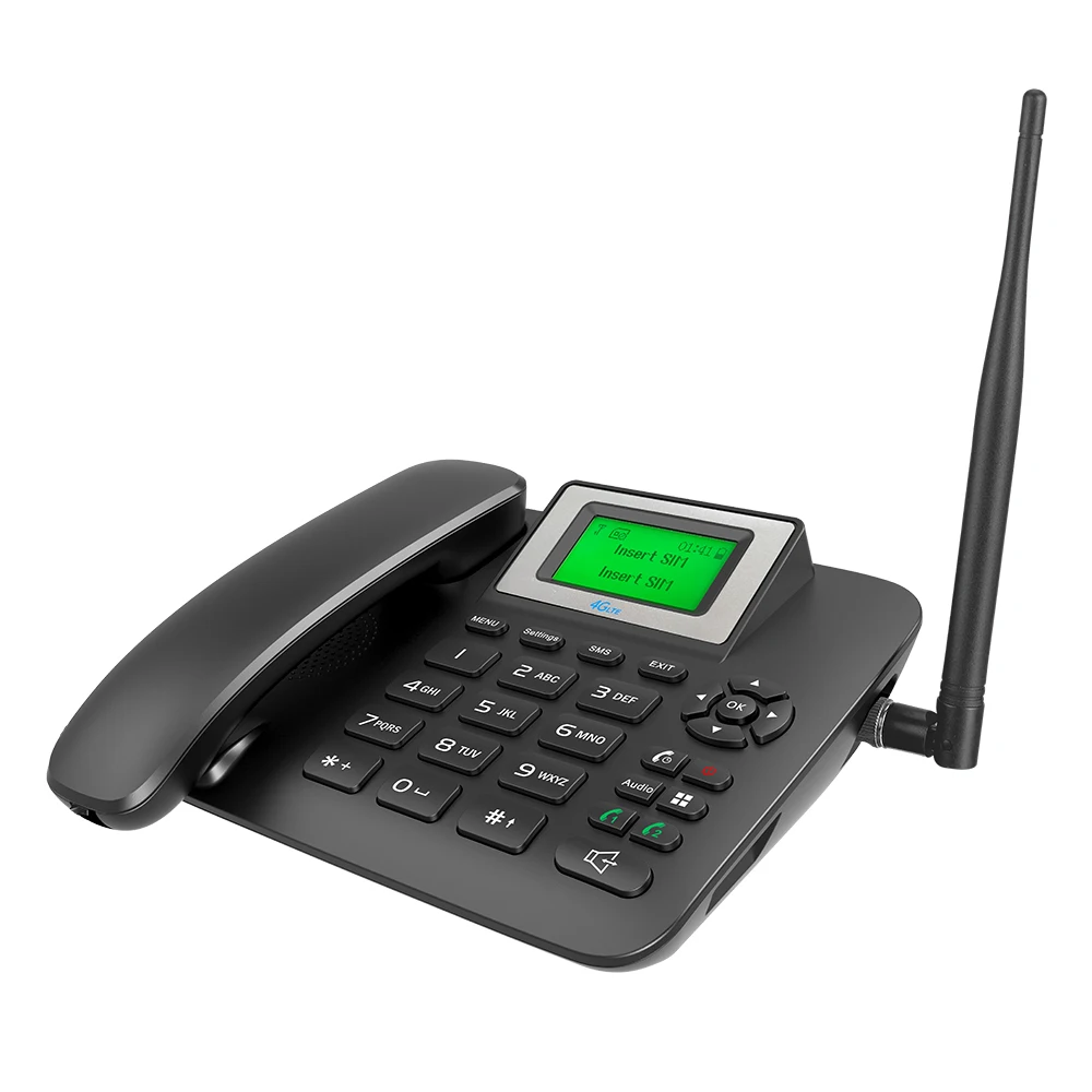 4g lte fixed wireless phone cordless desktop telephone support wifi hotspot volte with dual 2g 3g sim card for business home free global shipping