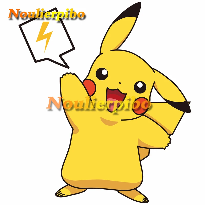 Милый мультяшный автомобиль наклейка Покемон Пикачу ПВХ мотоциклетный шлем