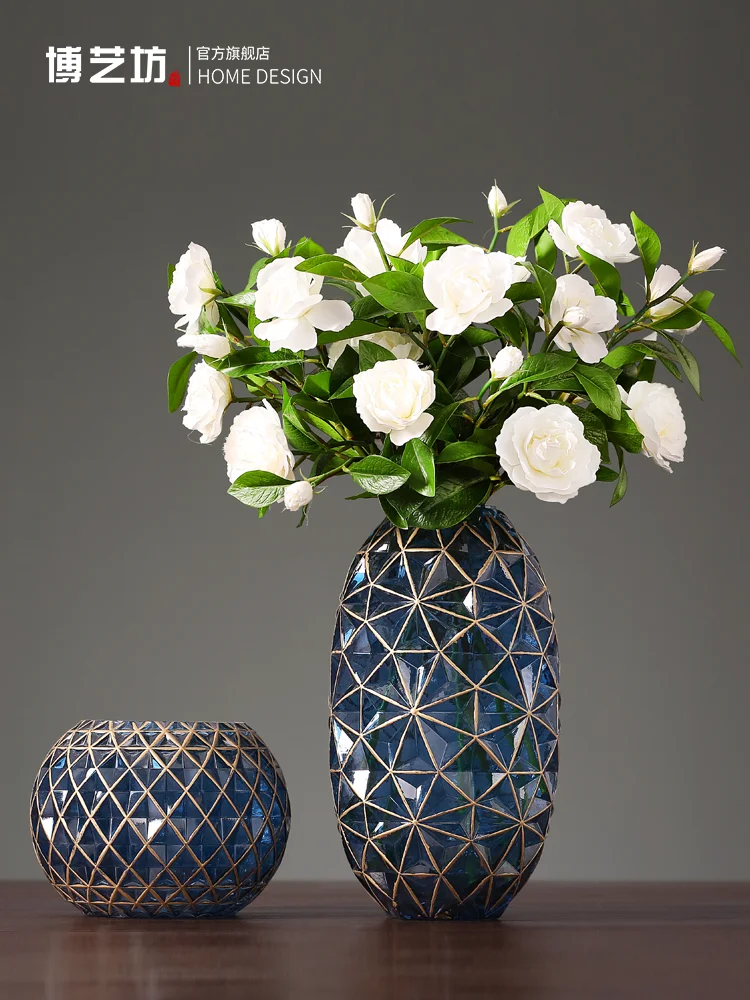 

Modern Simple Light Luxury Transparent Glass Vases Nordic Home Hydroponic Table Arrangement Dried Flowers Exquisite Decoration