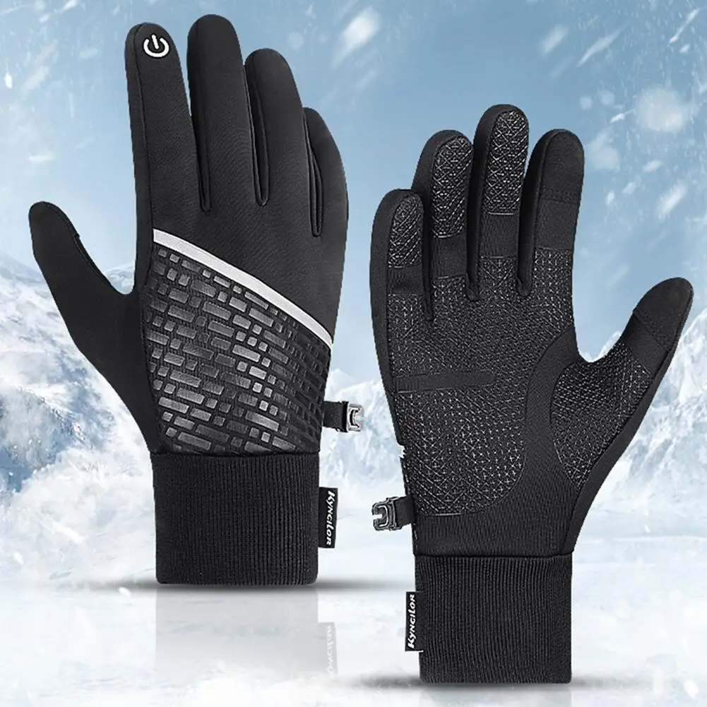 

1 Pair Cycling Gloves For Men Women Outdoor Thickened Warm Touch-screen Wind-proof Splash-proof Sports Gloves Dropshipping