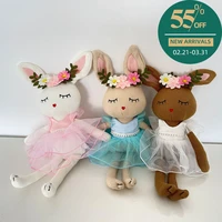 40cm cute knitting easter bunny soft plush home rabbit decoration easter theme party supplies for easter decoration 2022