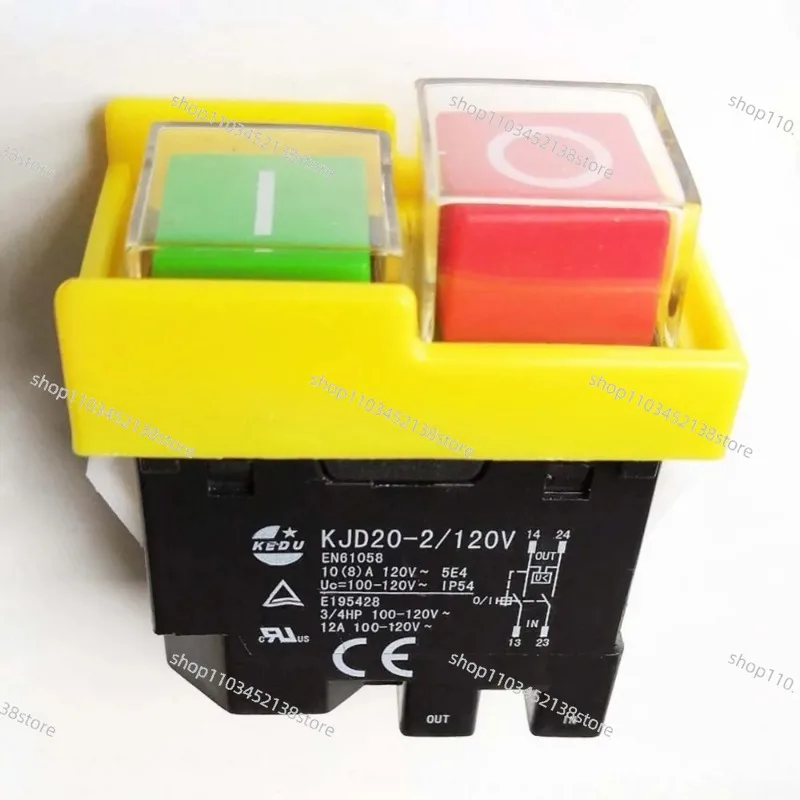 Kedu KJD20-2 120/250V 10/(8) tahan Air Saklar Elektromagnetik Di Off Tekan Tombol Switch