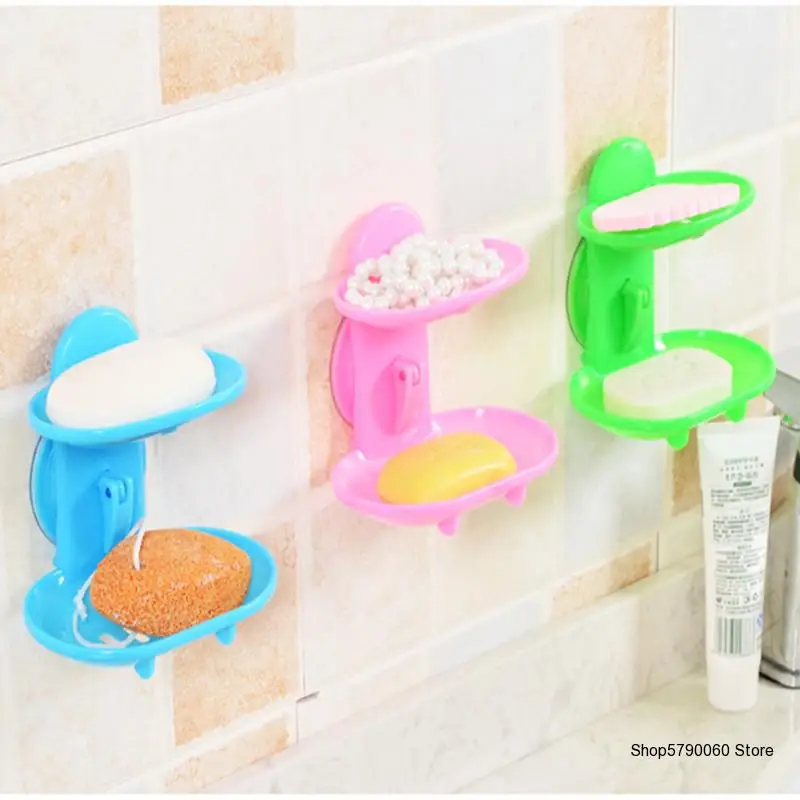 

Кухонные принадлежности, аксессуары для ванной комнаты, держатель для мыла, двухслойный держатель на присоске, корзина для хранения мыла, п...