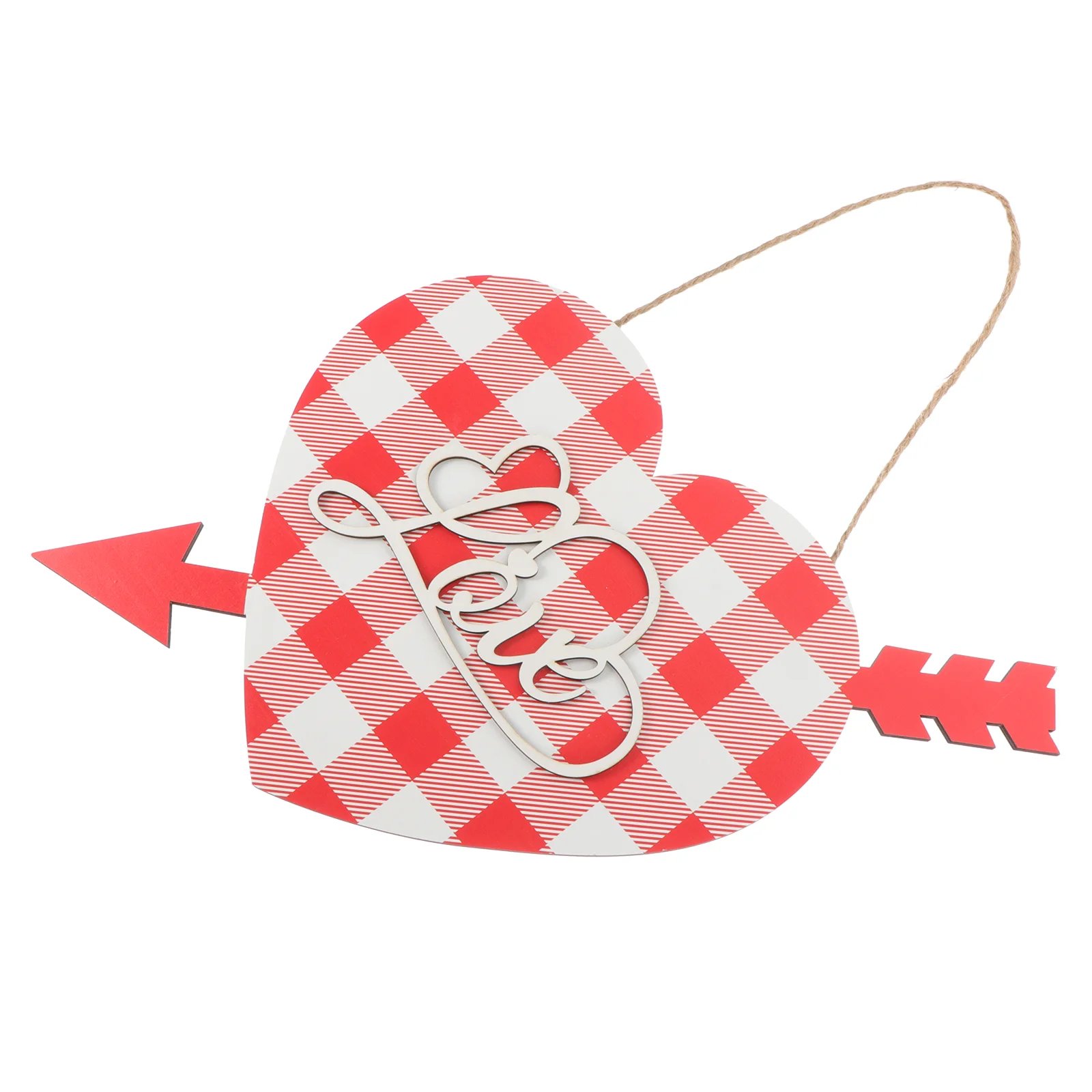 

Exquisite Wall Hanging Wooden Board Home Heart Shaped Decor for Valentine's Day