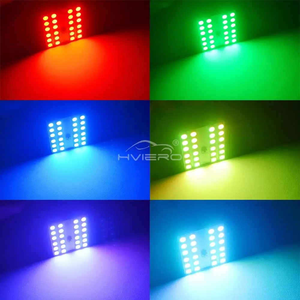 2X светодиоды для салона автомобиля T10 5050 12SMD 15SMD 24SMD 36SMD Пульт дистанционного