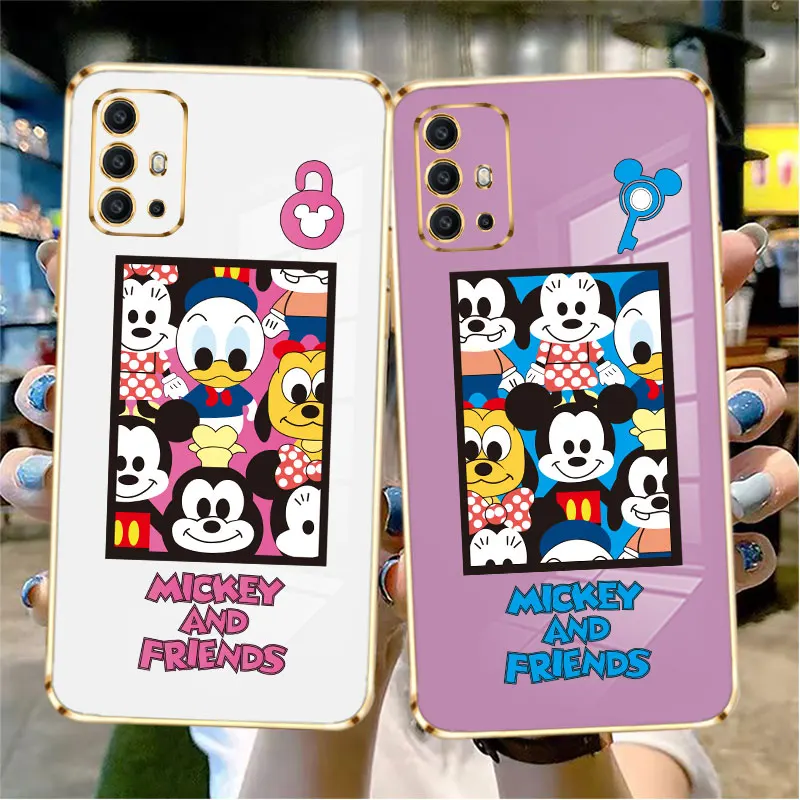 

Minnie Friendship Mickey Mouse Bestfriend Plating Case For Motorola G30 G40 G60 E6s E7 G8 G9 Play Power Lite G Stylus Edge 20