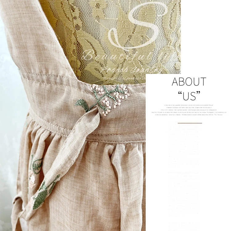 Винтажная ткань из чистого хлопка Женская Вышивка в Корейском стиле двухслойная