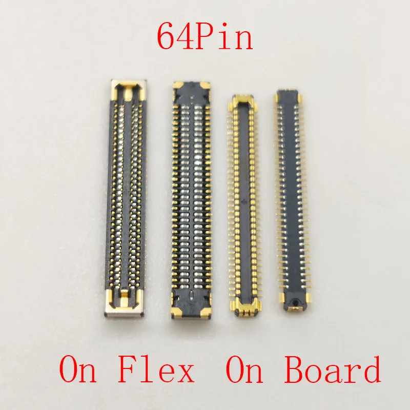 

10Pcs 64Pin LCD Display FPC Connector For Samsung Galaxy S10 5G S10+ S10E G970 S10 Plus S10Plus G977U G977F G977N G973 G975