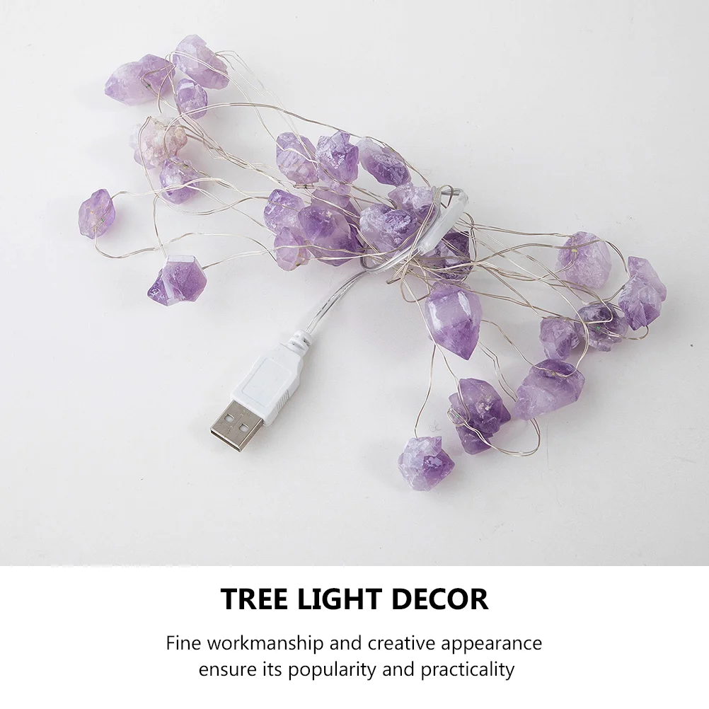 Вечерние светильники декор аметист гирлянды для украшения фестиваля сада