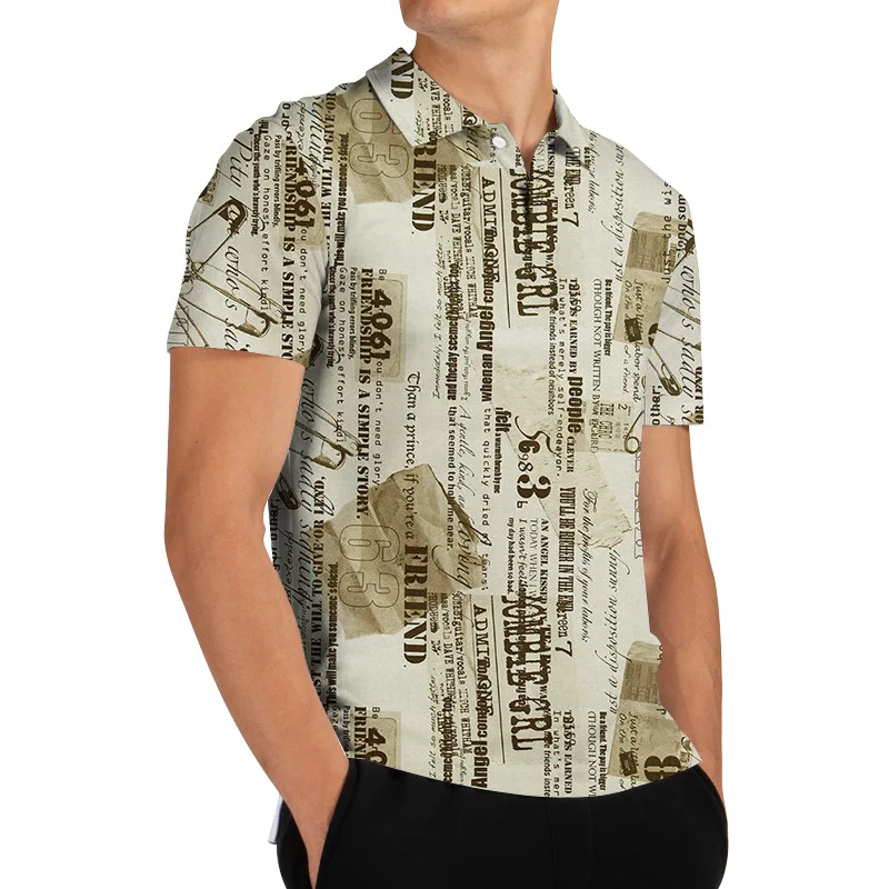

Summer Beach Men Polo Men Shirt Short Sleeve Polo Shirt 3D Print Polo New Clothing Summer Streetwear Casual Fashion Men Tops