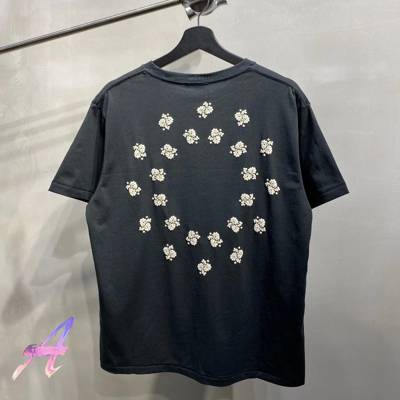 

Vintage Black ASKYURSELF Foam Print Short Sleeve T-shirt 1:1 High Quality Men Women ASK Tshirts