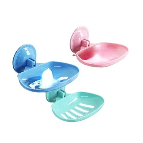 

Soap Box Soap Box Soap Box Toilet Drain Large Soap Holder Suction Wall Soap Holder Soap Holder Soap Box 3PCs Random Color