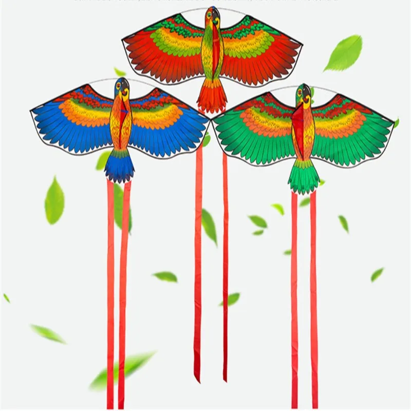 Бесплатная доставка воздушные змеи попугая летающие игрушки для детей катушка
