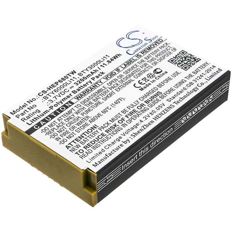 

Аккумуляторная батарея для двухсторонней радиосвязи для Huawei BTY3000Li11 BTY6000Li11 EP680 3200mAh / 11.84Wh 3,70 V