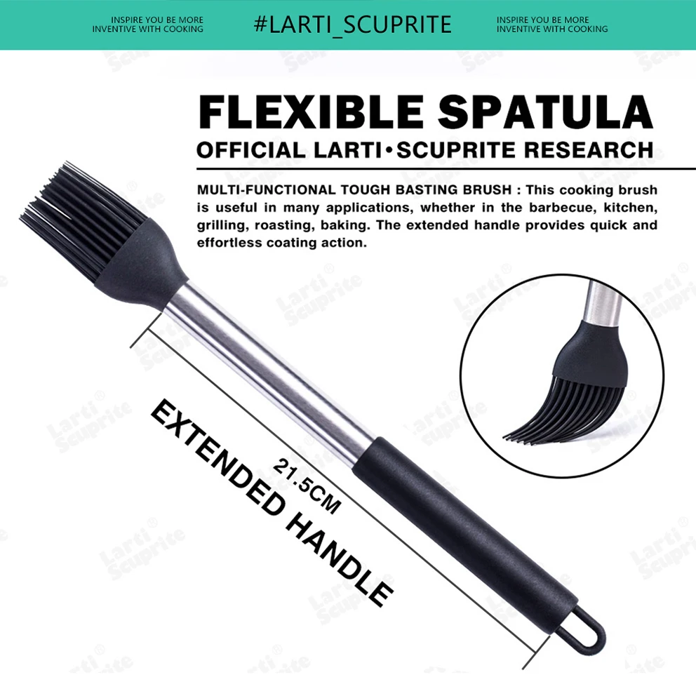 classic non stick silicone utensils set kitchen cooking tools heat resistant spatula spoon kit kitchen gadgets accessories black free global shipping
