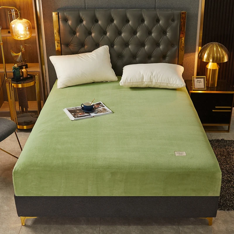 

Flannel Fiber Bed Cover Winter Sheet Soft Breathable Bed Pad for Adult and Children Room Decor (No Pillowcase)Mattress Bed Cover