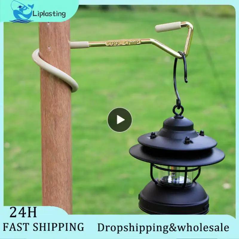 

Canopy Pole Hook Durable Iron Hang Hook Lightweight Single Head Hook Tent Lamp Rack Outdoor Picnic Accessories Lamp Hanging Pvc