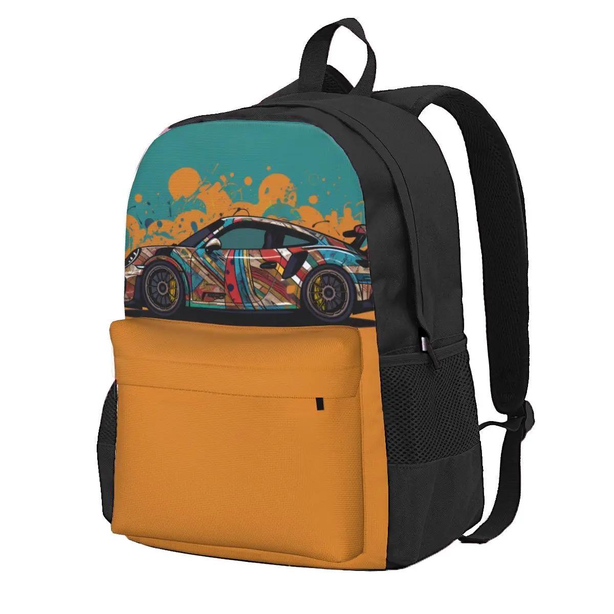 

Классический спортивный рюкзак с машинкой в стиле ретро, Разноцветные Повседневные ранцы, уличные легкие школьные портфели для старших классов, цветной рюкзак