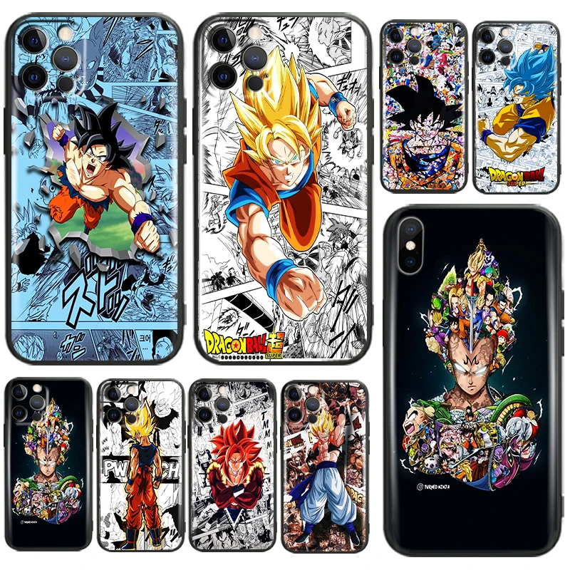 

Dragon Ball Comics For Apple iPhone 11 12 13 Pro Max 12 13 Mini X XR XS Max SE 6 6S 7 8 Plus Phone Case Liquid Silicon Carcasa