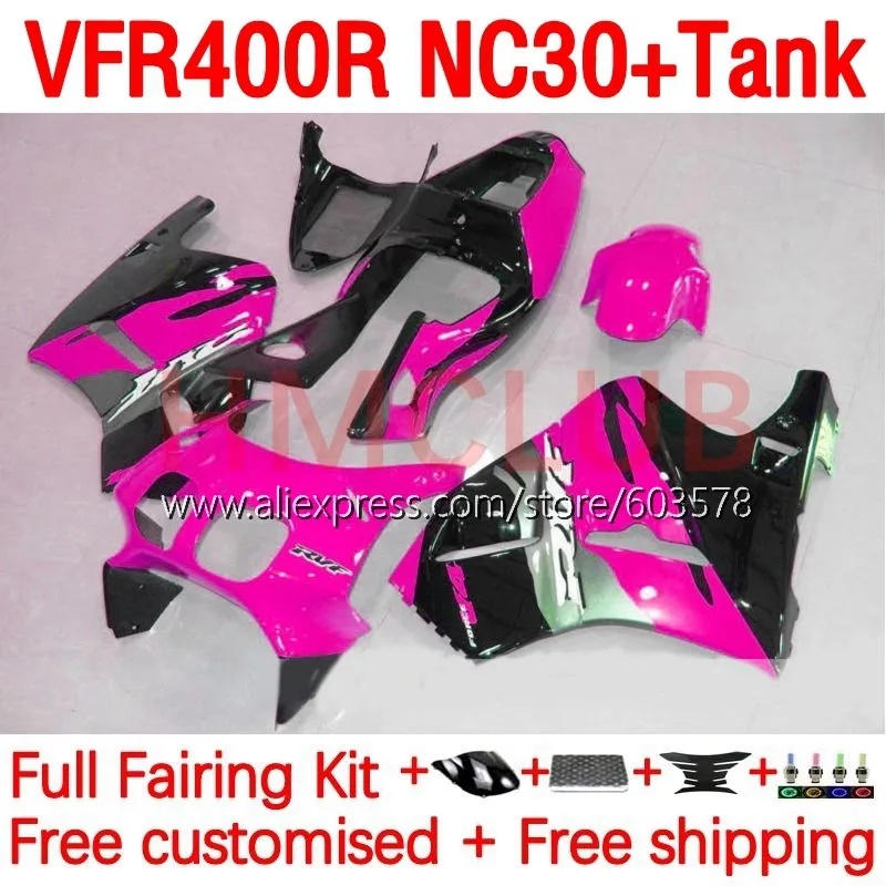

+ Корпус бака для HONDA VFR400R RVF VFR 400 розовый глянцевый VFR400 R V4 NC30 89 90 91 92 93 1989 1990 1991 1992 1993 обтекатель 197No.126