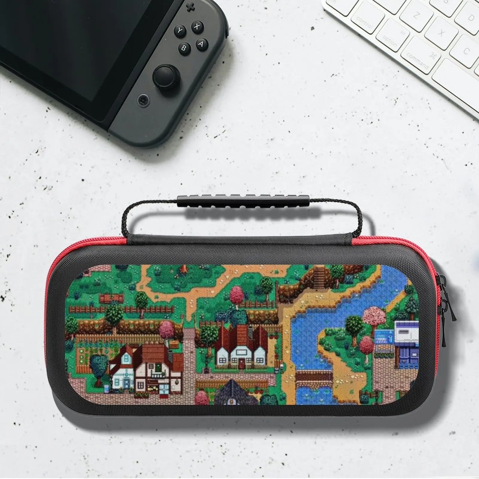 

Stardew Valley Portable Pouch For Nintendo Switch Town Map Game Storage Bag Compact Fashion Carry Case
