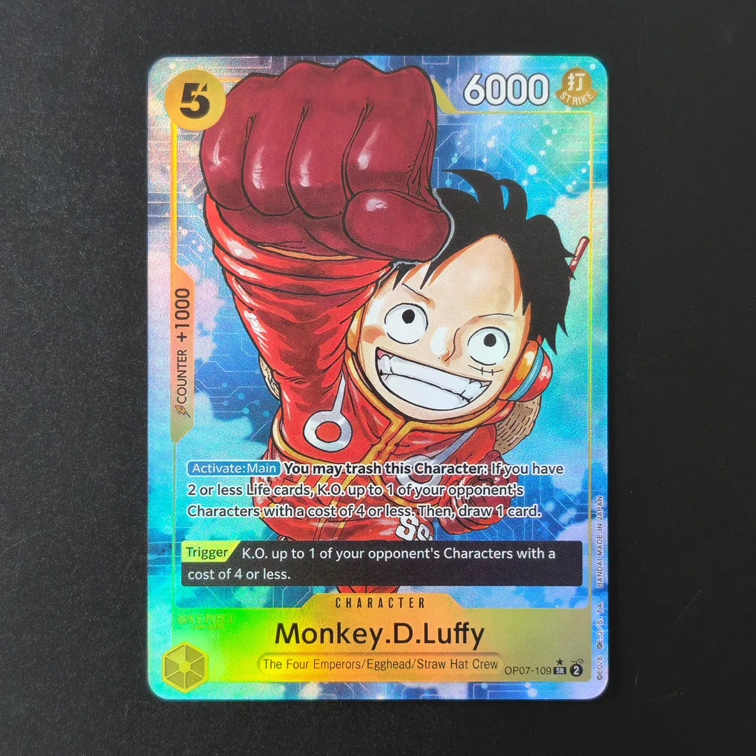 Фото Коллекционная игровая карта-игрушка DIY Proxy One Piece English OP-07 с персонажами: О-Нами, Окико, Дофламинго, Изо, Исхо, Луффи, Вегапанк, Хэнкок, Санджи №4