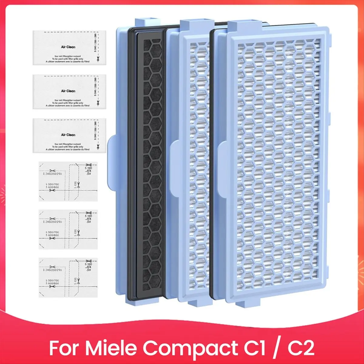 Фото [Хиты продаж] Фильтры для пылесосов Compact C1 и C2, Complete C2 и C3, защитные фильтры двигателя S8340 и выхлопные фильтры №3